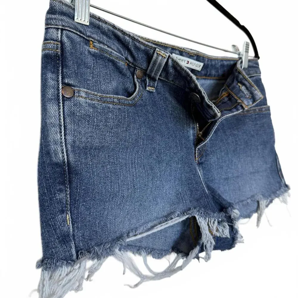 Tommy Hilfiger Denim Jean Cut off Short Shorts size 4 - Picture 4 of 6